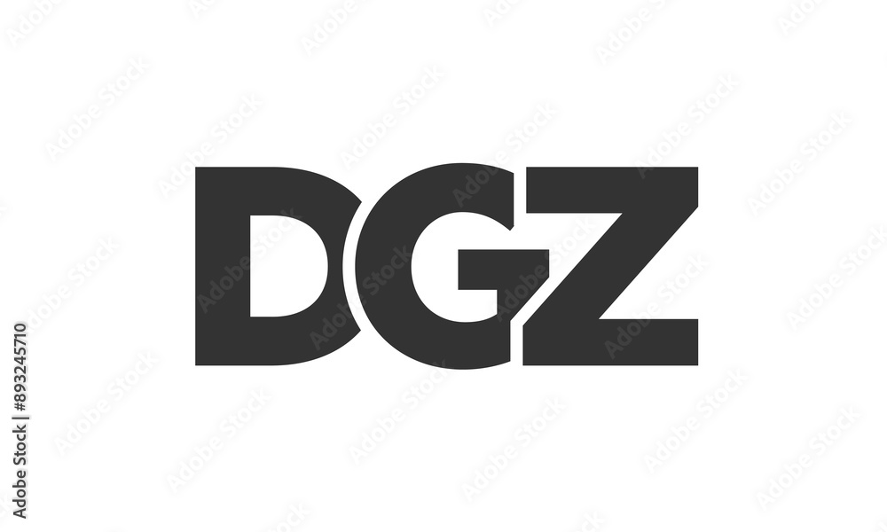 Fototapete dgz logo design template with strong and modern bold text. initial based vector logotype featuring s