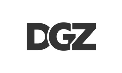 DGZ logo design template with strong and modern bold text. Initial based vector logotype featuring simple and minimal typography. Trendy company identity.