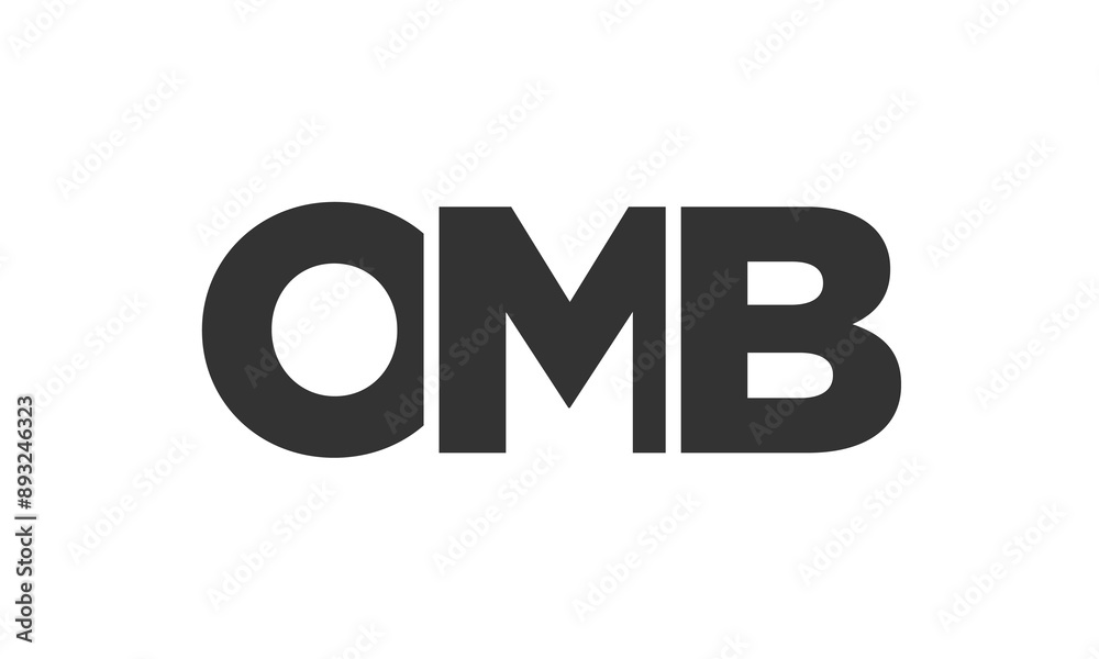 Fototapete omb logo design template with strong and modern bold text. initial based vector logotype featuring s