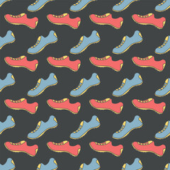 Seamless sport pattern. Background with sports icons