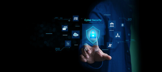 cyber security concept, Login, User, identification information security and encryption, secure Internet access, cybersecurity, secure access to user's personal information,