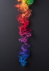 Vibrant smoke swirls in the dark