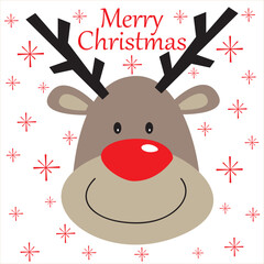 christmas card with reindeer © Tommy