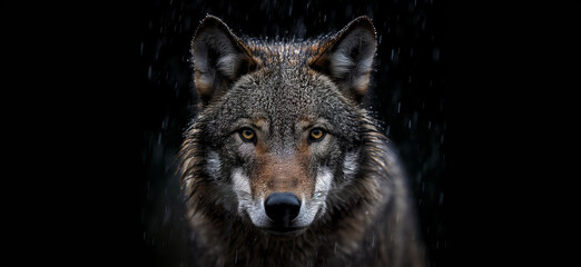 Fototapeta premium Wolf wallpaper. Wolf poster