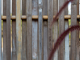 Texture of wall decorating the set of bamboo crescent part