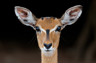 Fototapeta premium Close-up portrait of a curious antelope