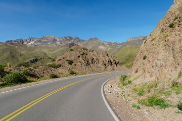 Arequipa, Peru: The road between Arequipa and the Colca canyon in the Andes moutnains in Peru in south America