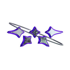 Obraz premium y2k purple star glass