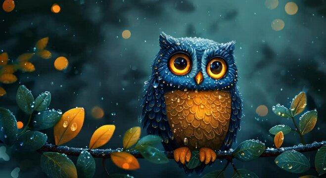 great horned owl in autumn