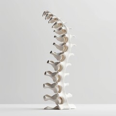segmented spine isolated on white background