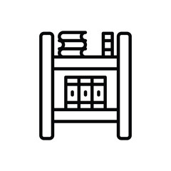Bookshelf vector icon