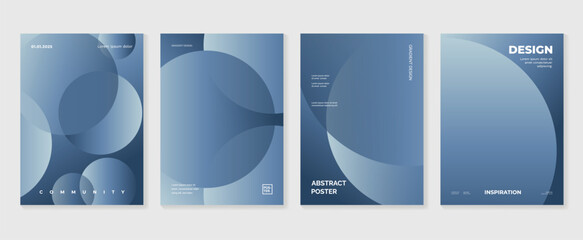 Modern gradient poster background vector set. Minimalist style cover template with vibrant perspective 3d geometric prism shapes collection. Ideal design for social media, cover, banner, flyer.