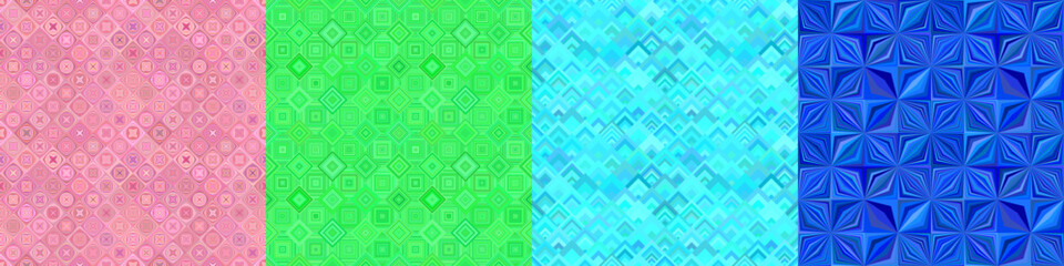 Seamless color geometric pattern set