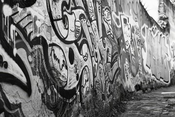 Naklejka premium detailed graffiti illustration
