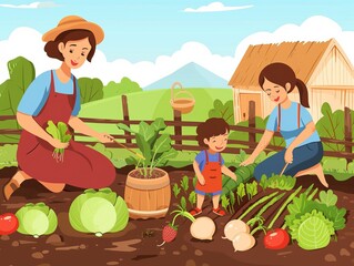 Growth and Bonding: Family Farming with Organic Vegetables