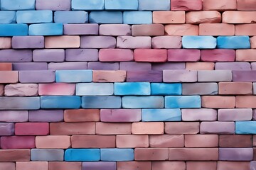 Fototapeta premium Colorful brick wall texture. Abstract background and texture for design.