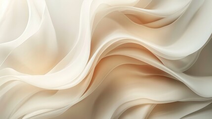 Obraz premium Abstract soft beige waves of flowing fabric pattern