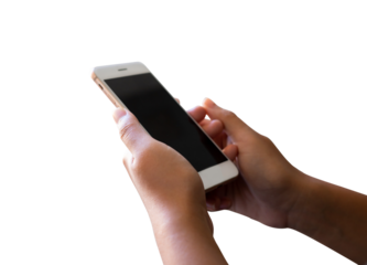 hand holding mobile phone