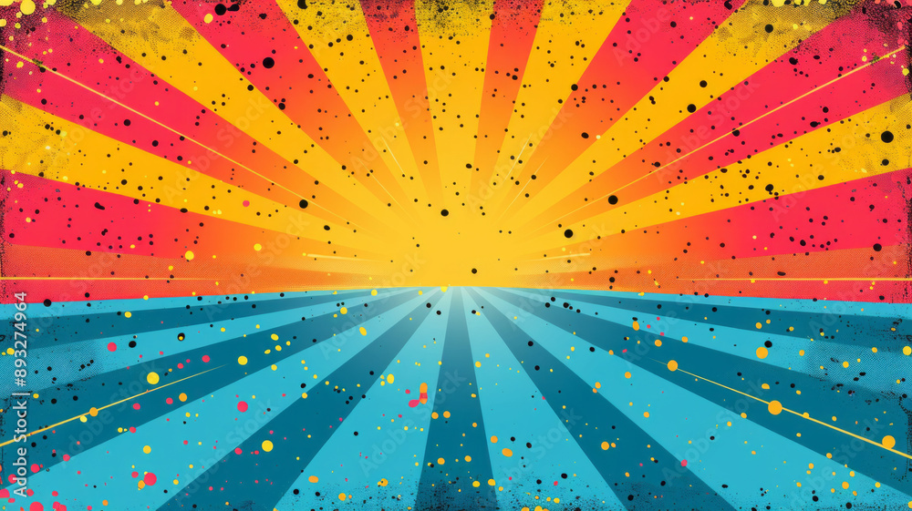 Fototapete typography design a blank colorful pop art background.generative ai