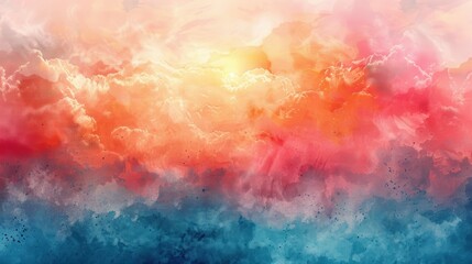 Fototapeta premium Colorful Pastel Background Abstract Watercolor Sunset