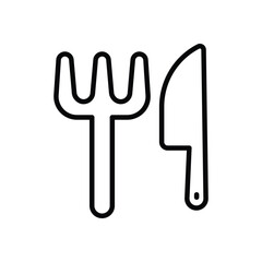 Fork and knife vector icon