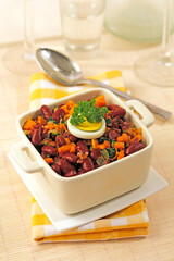 Red beans with vegetables.