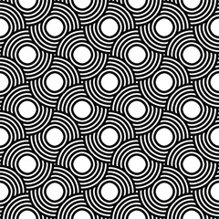 Japanese seamless pattern in oriental geometric traditional style. 3d ornament for lunar chinese new year decoration. black and white abstract asian vector creative motif. Vintage tiger.