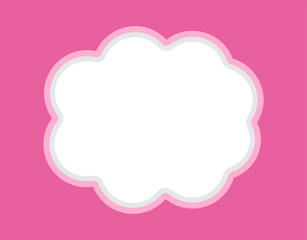 speech bubble frame cloud shape, balloon talk, dialogue chat sticker, speech bubble frame for background