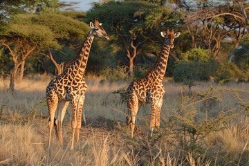 Obraz premium Giraffes,Tarangire National Park, Tanzania
