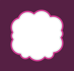 speech bubble frame cloud shape, balloon talk, dialogue chat sticker, speech bubble frame for background