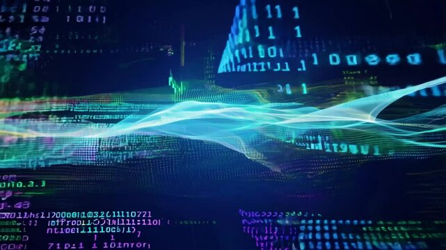 Abstract Binary Code Background for Technology and Business Concept