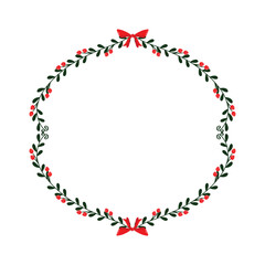 Frame template for christmas season celebration, christmas wreath concept
