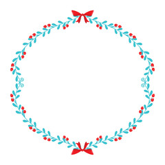 Frame template for christmas season celebration, christmas wreath concept