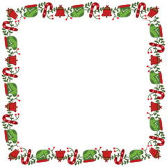 Frame template for christmas season celebration, christmas wreath concept