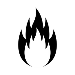 Fire Flame Sign Symbol. Vector Illustration Isolated on White Background. 