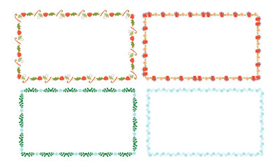 Frames collection for christmas season celebration, christmas wreath concept
