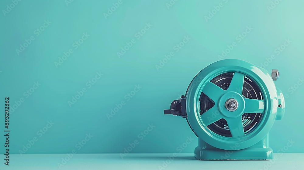 Poster Illustration of an angle grinder with a powerful motor centered with empty space around the edges Stock Photo with copy space
