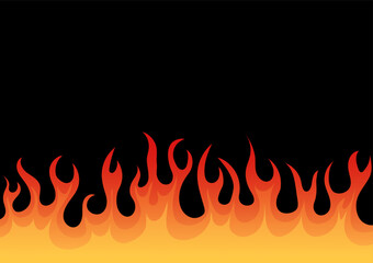 Fire Flame Background. Vector Illustration. 