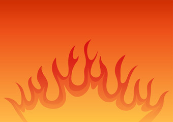 Fire Flame Background. Vector Illustration. 