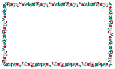 Frame template for christmas season celebration, christmas wreath concept