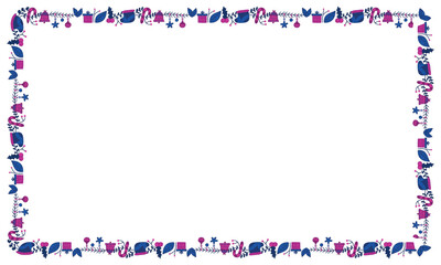 Frame template for christmas season celebration, christmas wreath concept