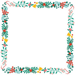 Obraz premium Frame template for christmas season celebration, christmas wreath concept