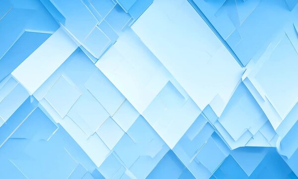 Blue and white background with rhombic lines and free space 4K video.