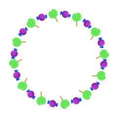 Hand drawn halloween frame template design