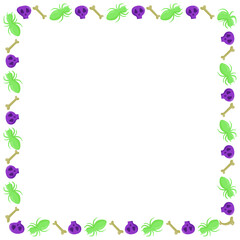 Hand drawn halloween frame template design