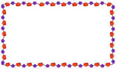 Hand drawn halloween frame template design