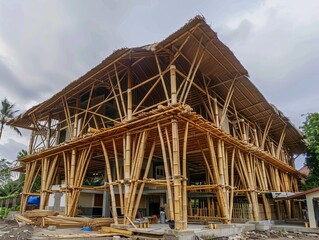 Naklejka premium Bamboo: The Sustainable Solution in Building Construction - Yogyakarta Conference 2022