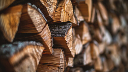 Pile of chopped firewood