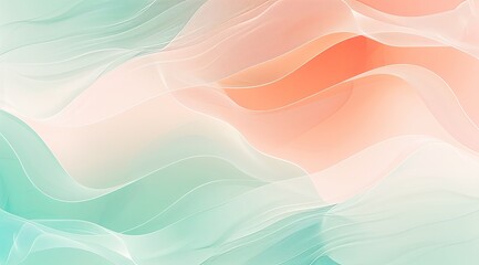 Obraz premium Abstract Flowing Lines in Pastel Colors