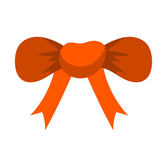 Christmas ribbon bow hand drawn doodle element illustration